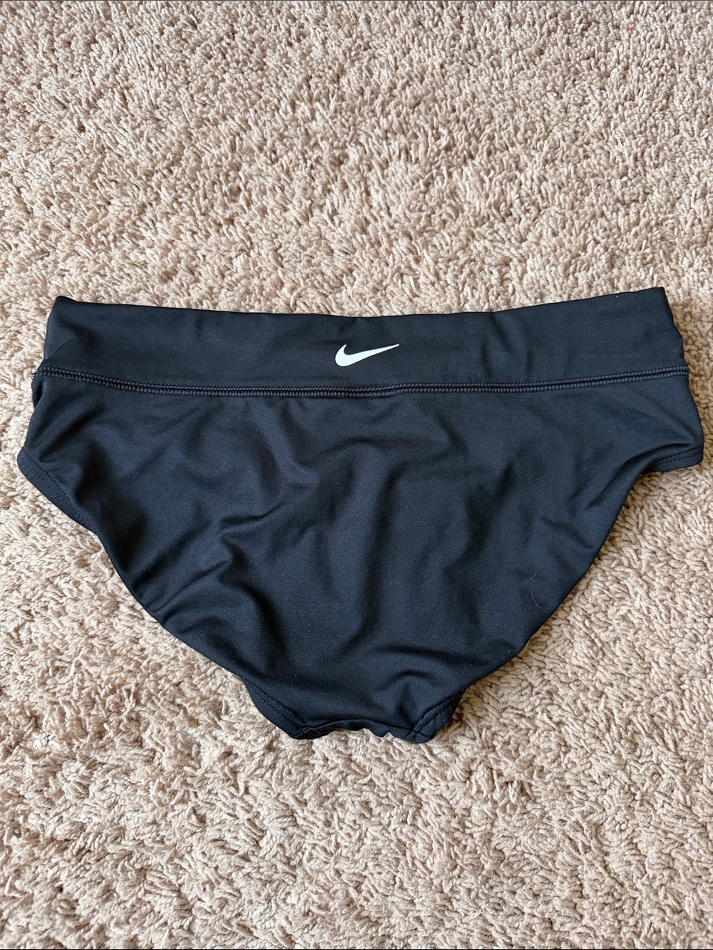 Nike Black Swim Briefs with White Swoosh